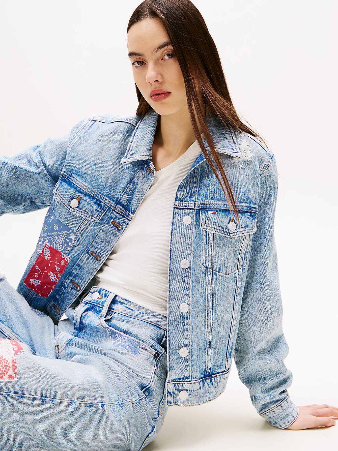 Veste trucker coupe standard en denim