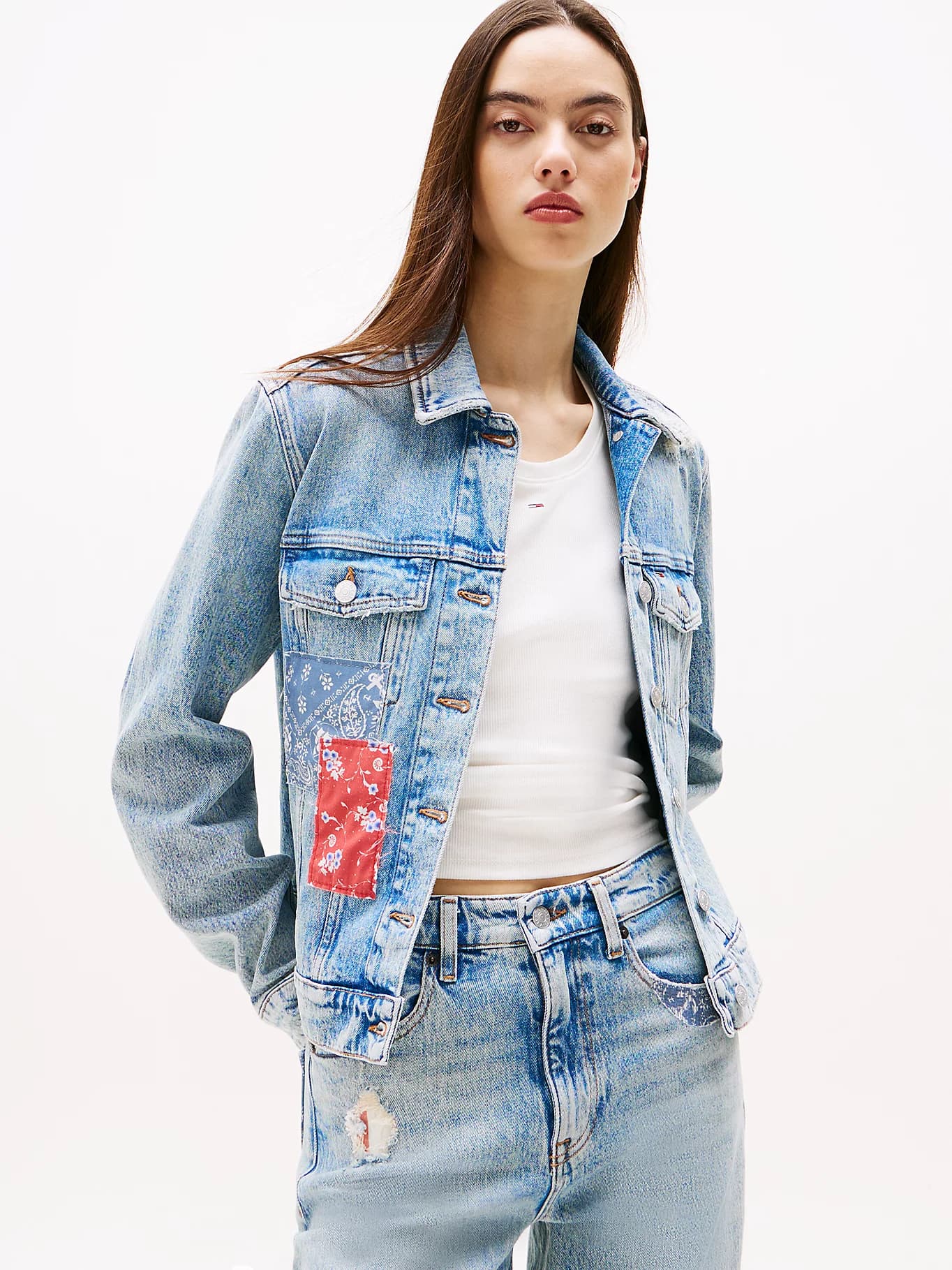 Veste trucker coupe standard en denim