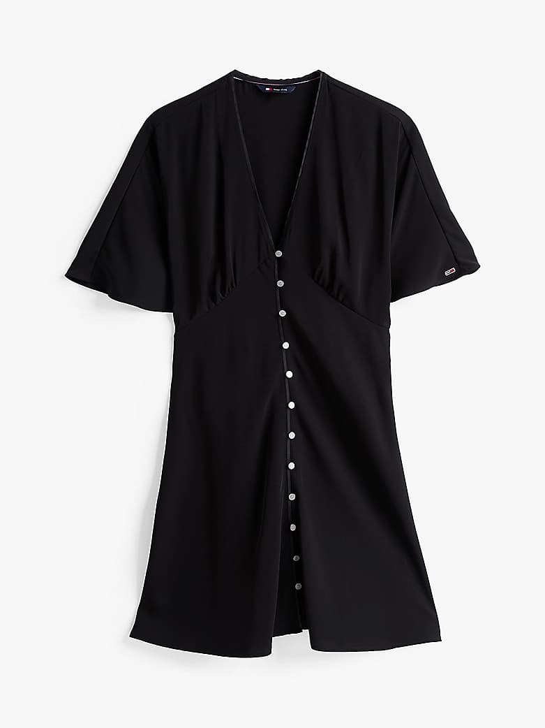 Robe courte à manches papillon