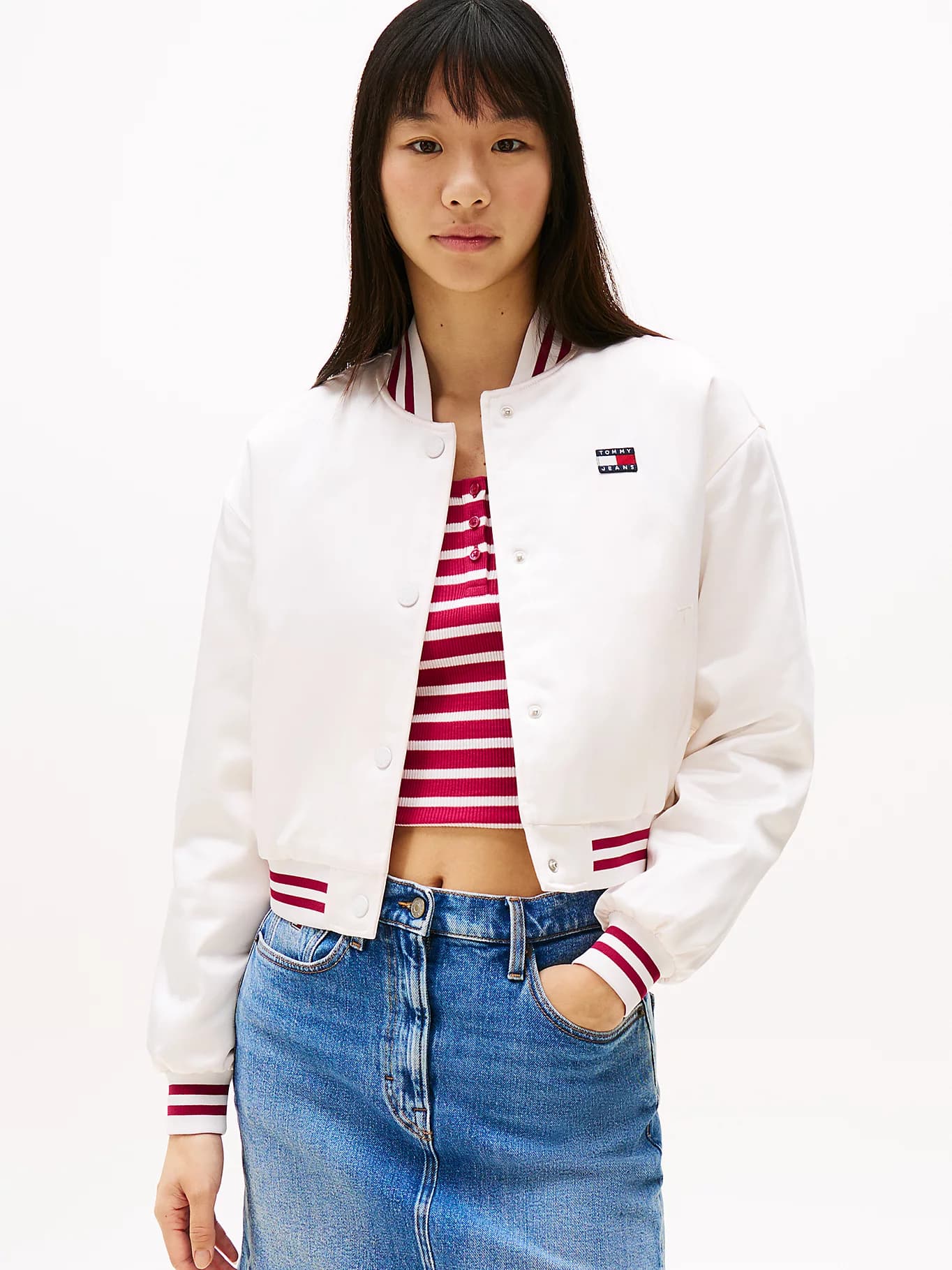 Bomber Tommy Badge en satin