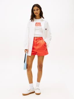Short Claire en denim taille haute