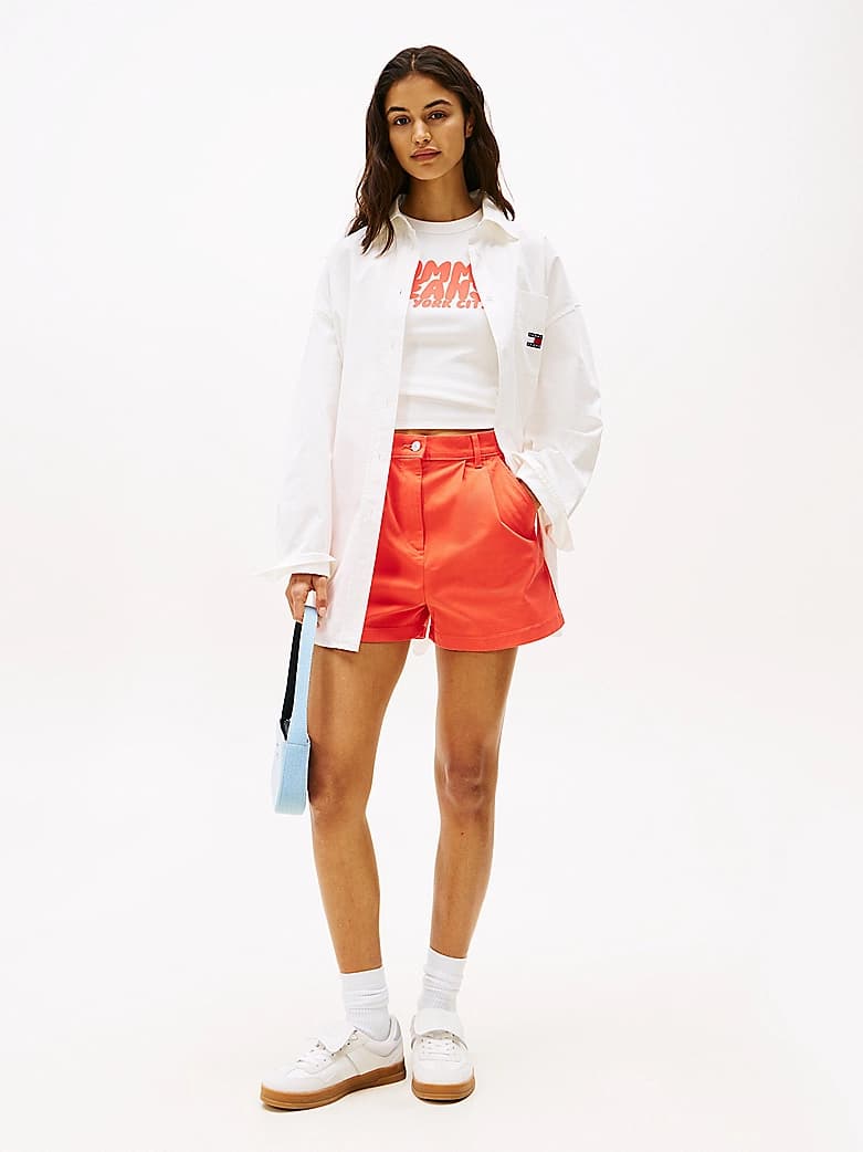 Short Claire en denim taille haute