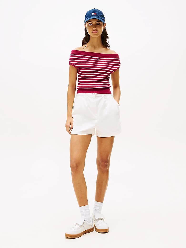 Short Claire en denim taille haute