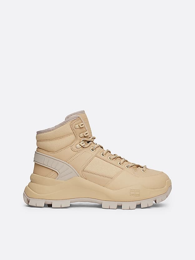 Bottines chunky hybrides en cuir