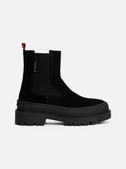 Bottines Chelsea en daim à semelle crantée