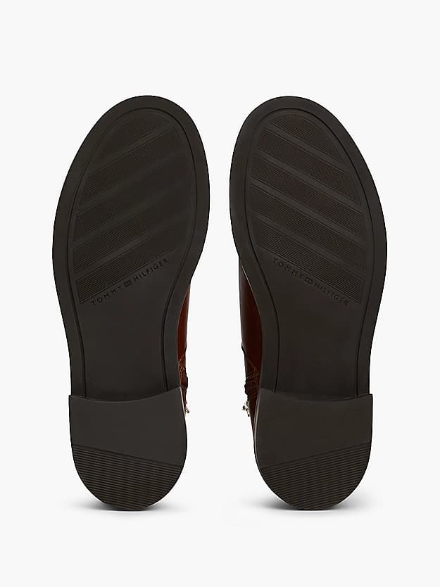 Bottines en cuir à chaîne