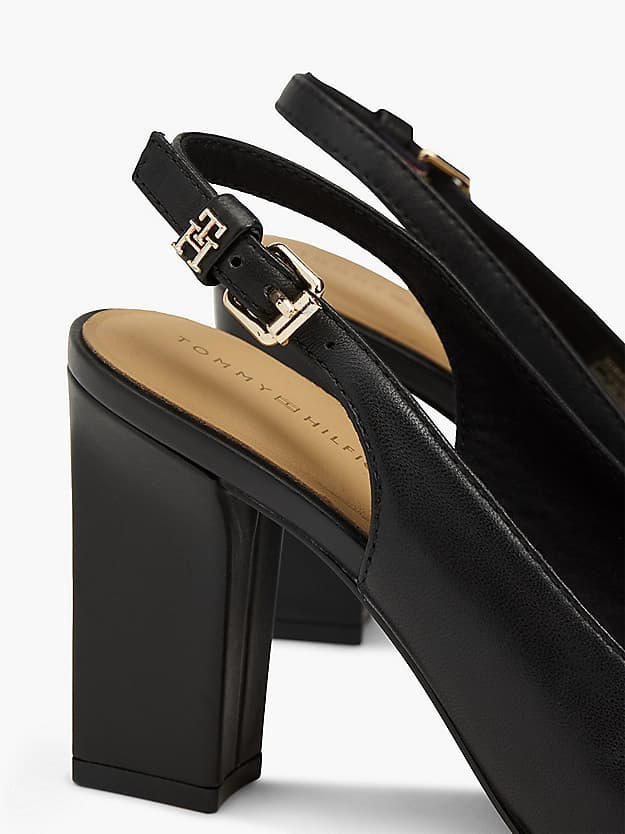 Slingbacks TH Monogram en cuir à talon carré