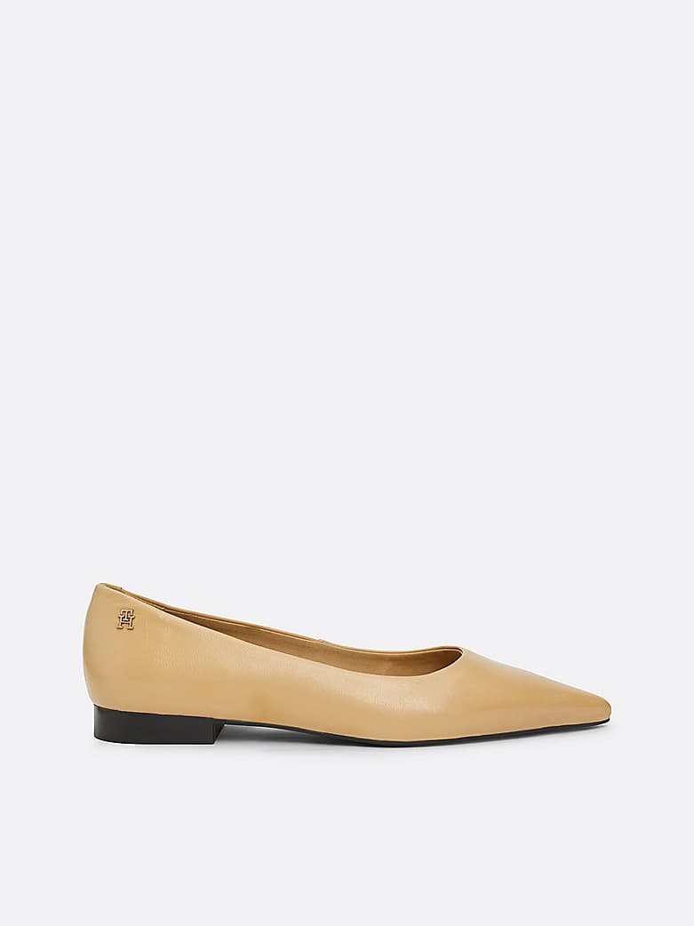 Ballerines TH Monogram en cuir à bout pointu