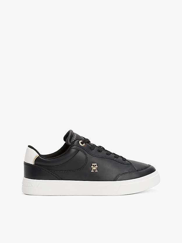 Baskets en cuir à monogramme TH