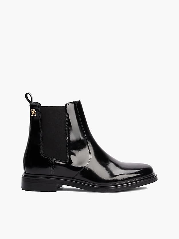 Bottines Chelsea en cuir verni