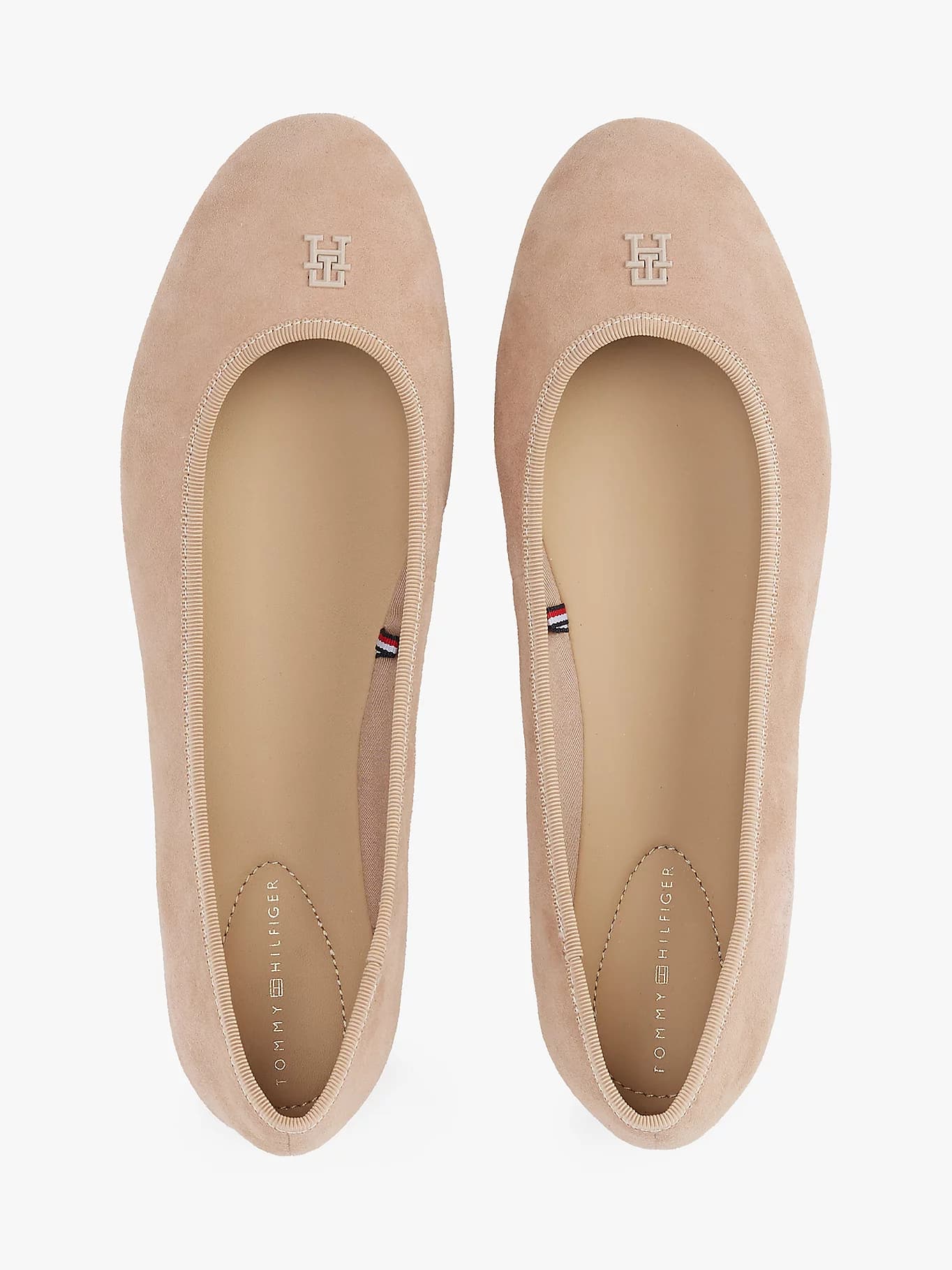 Ballerines en daim à monogramme TH