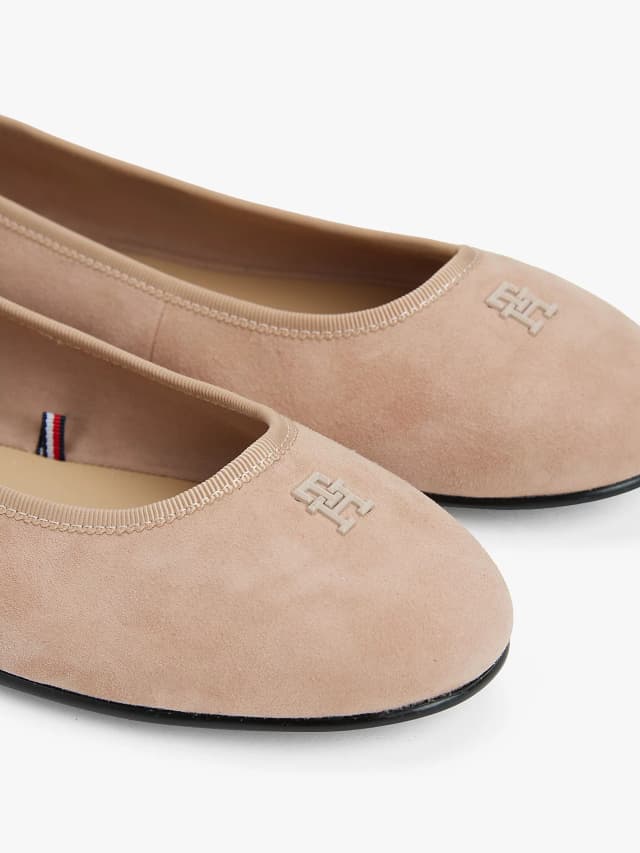 Ballerines en daim à monogramme TH