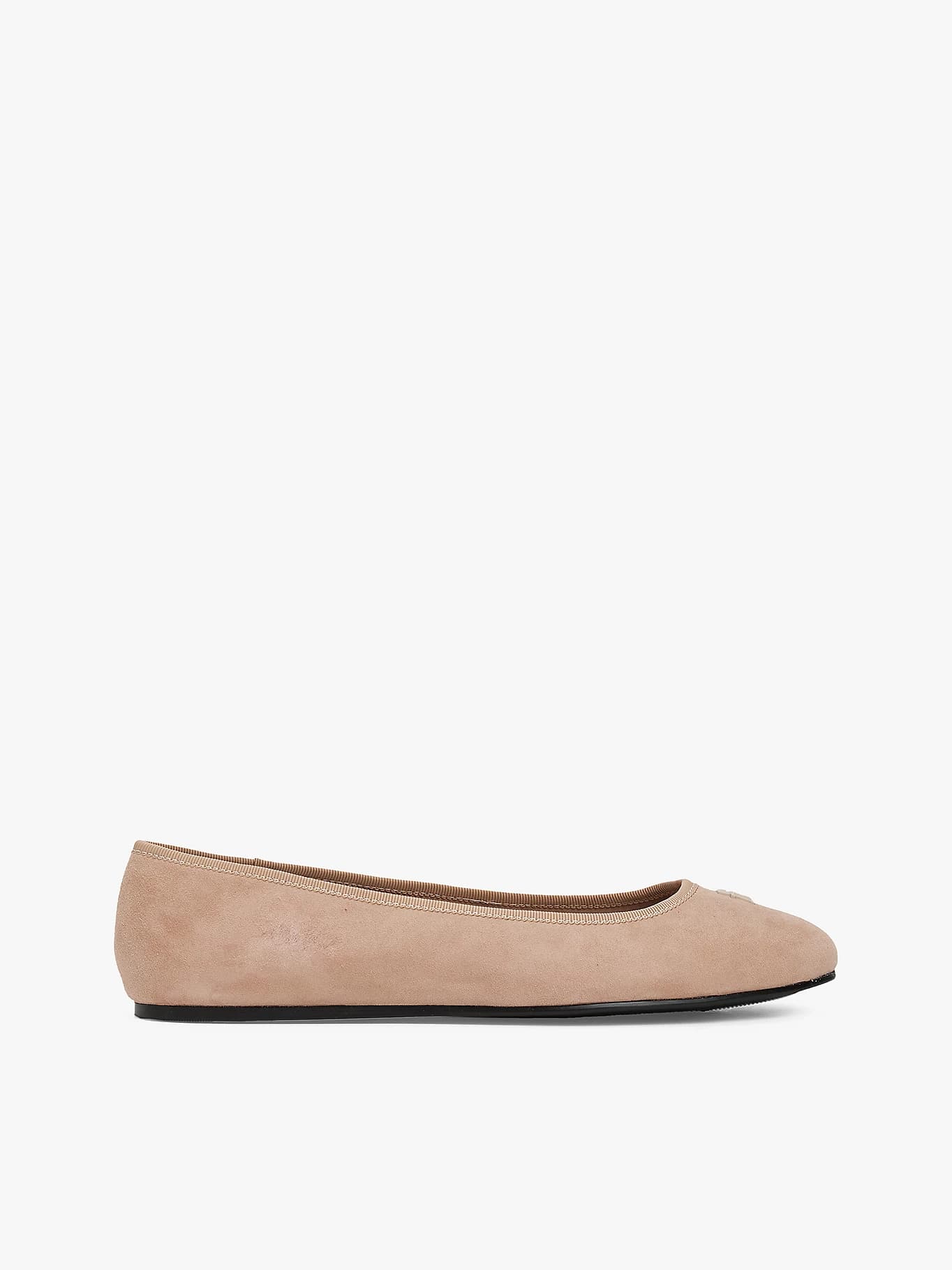 Ballerines en daim à monogramme TH