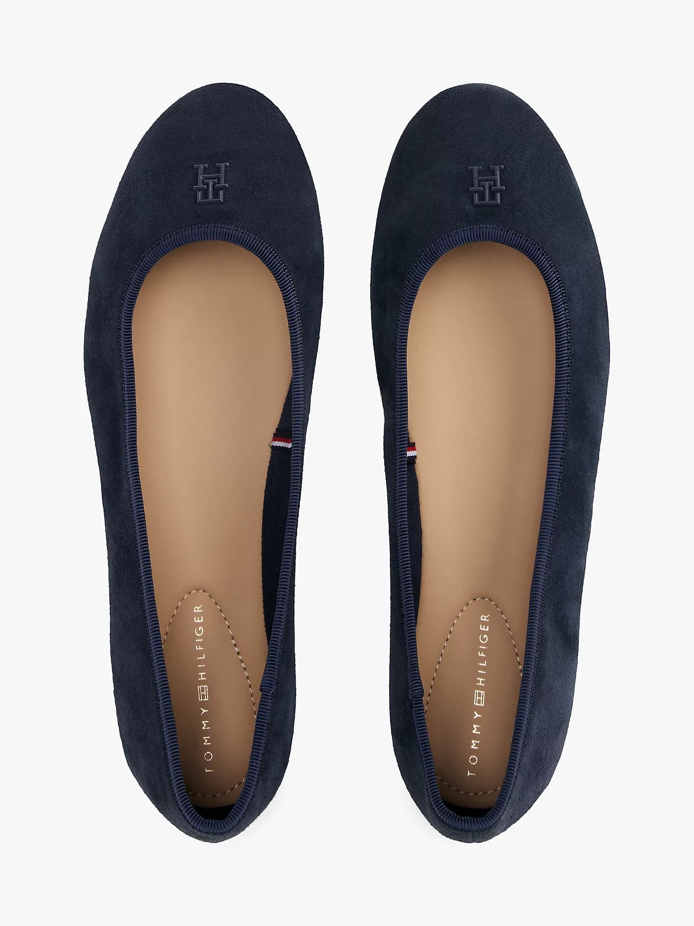 Ballerines en daim à monogramme TH