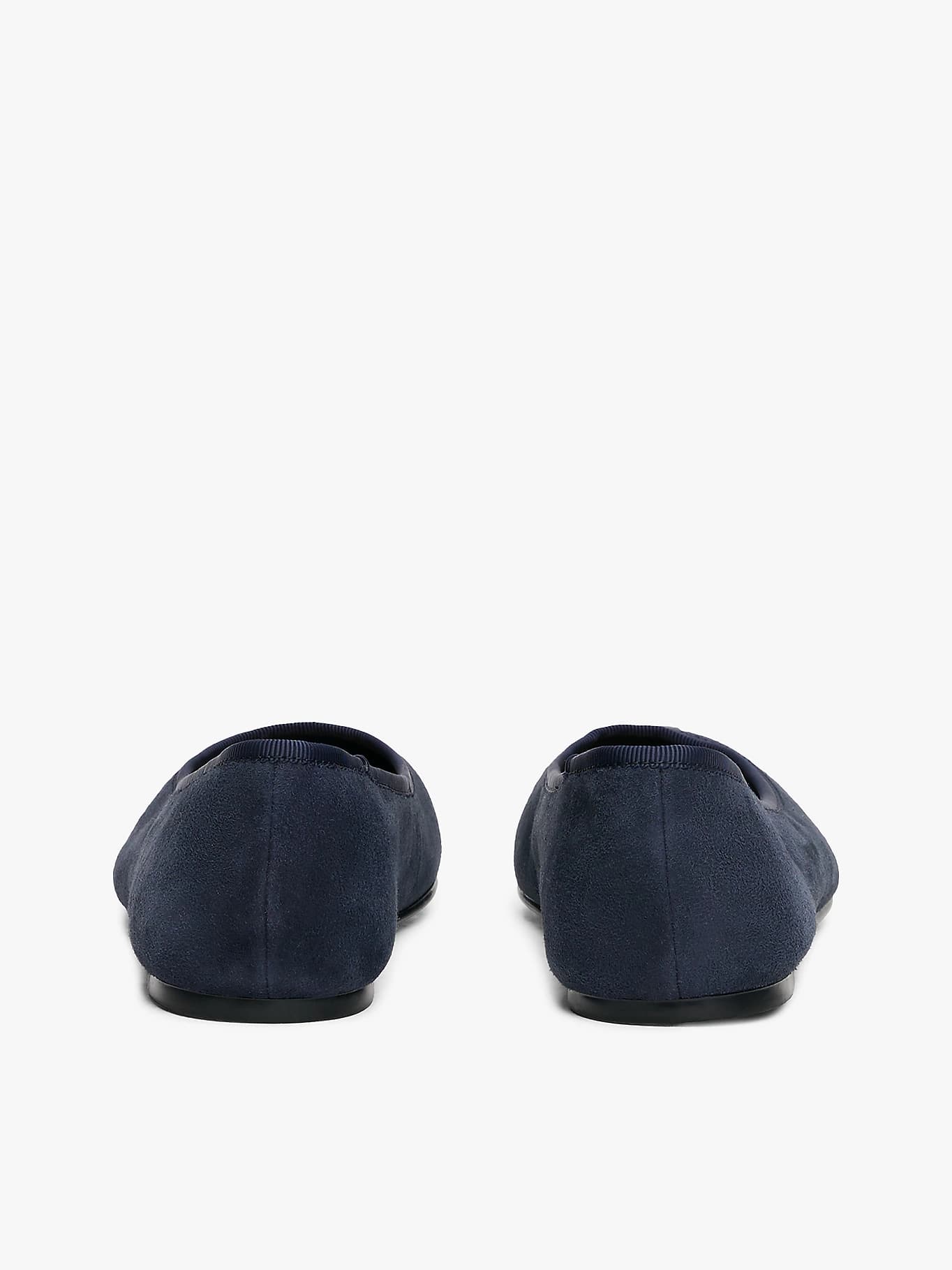 Ballerines en daim à monogramme TH