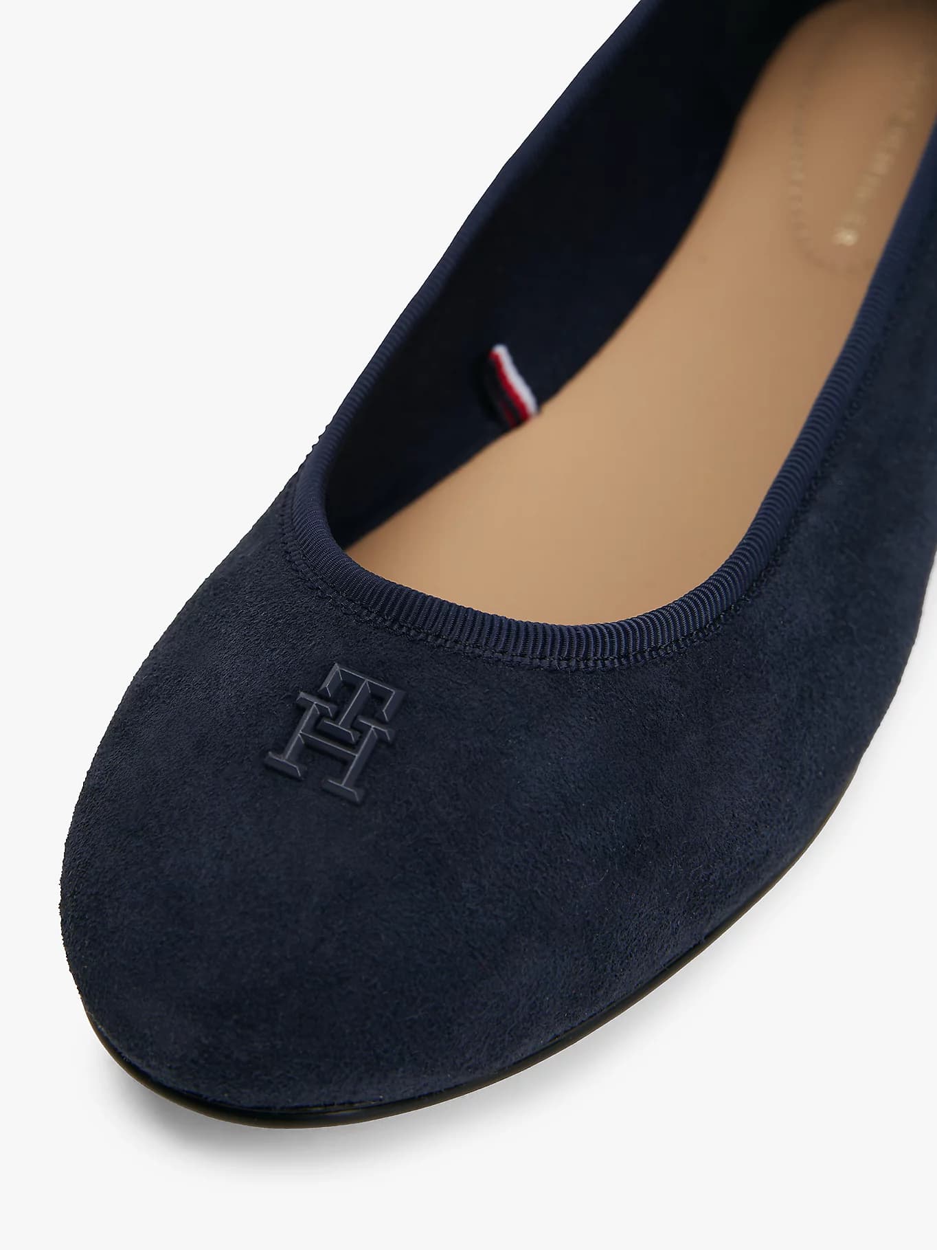 Ballerines en daim à monogramme TH