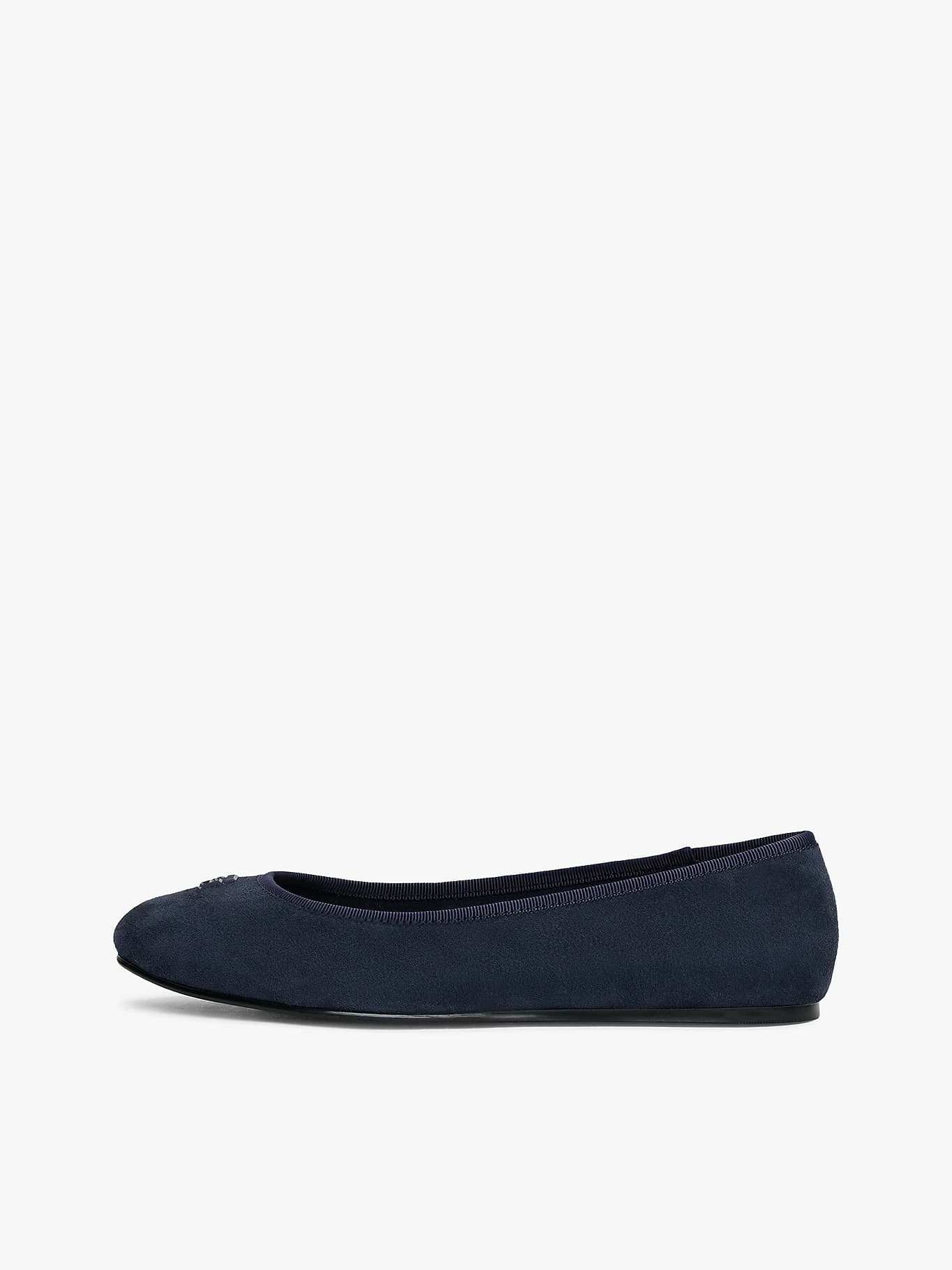 Ballerines en daim à monogramme TH