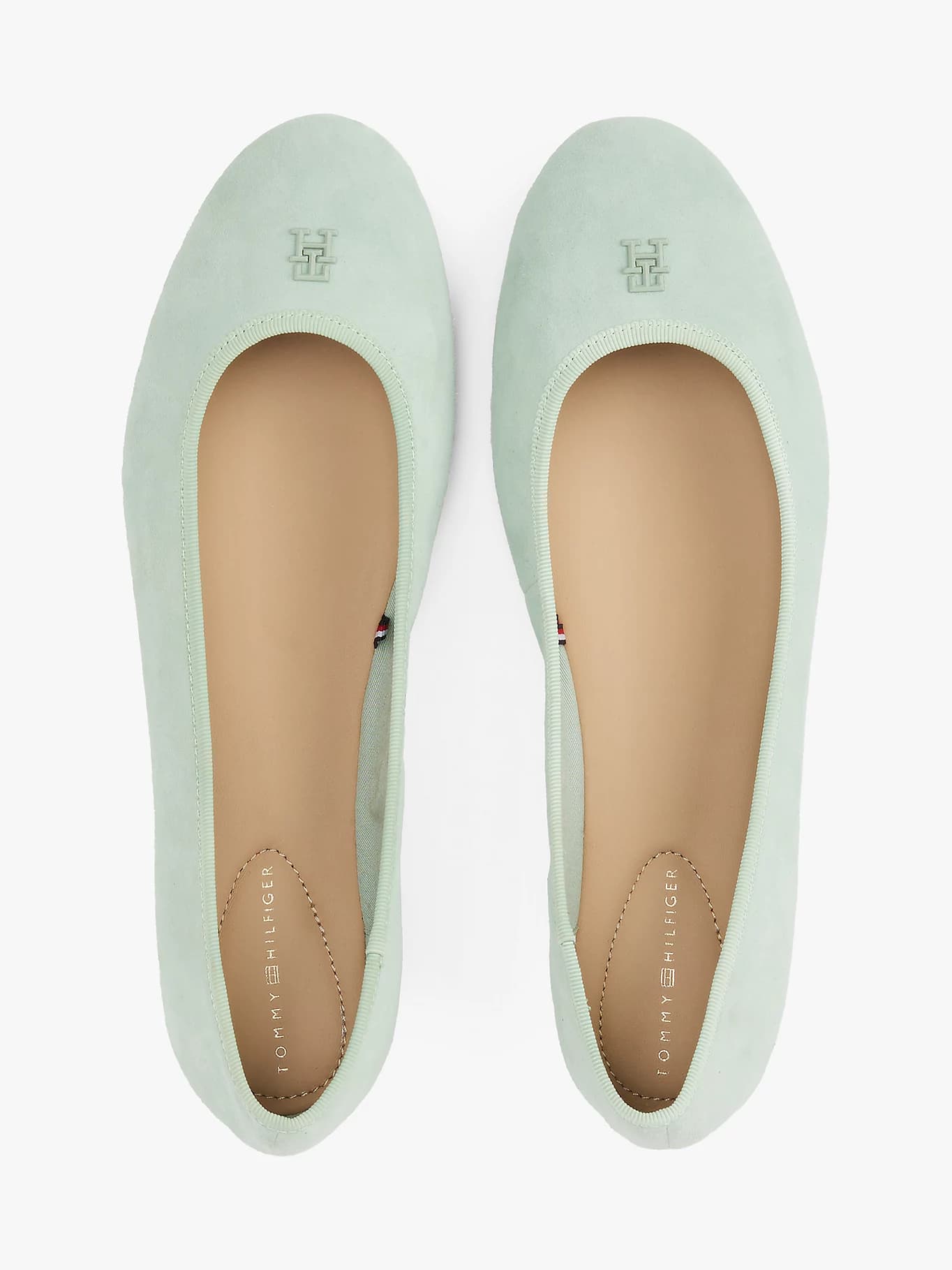Ballerines en daim à monogramme TH
