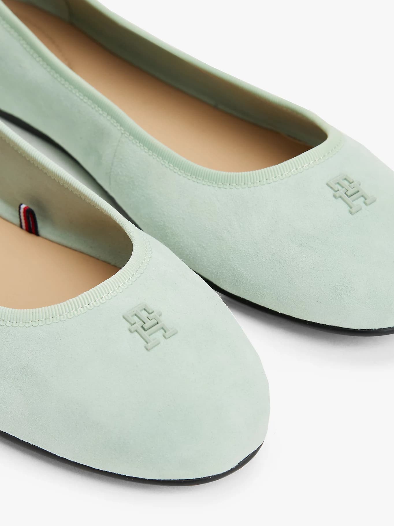 Ballerines en daim à monogramme TH