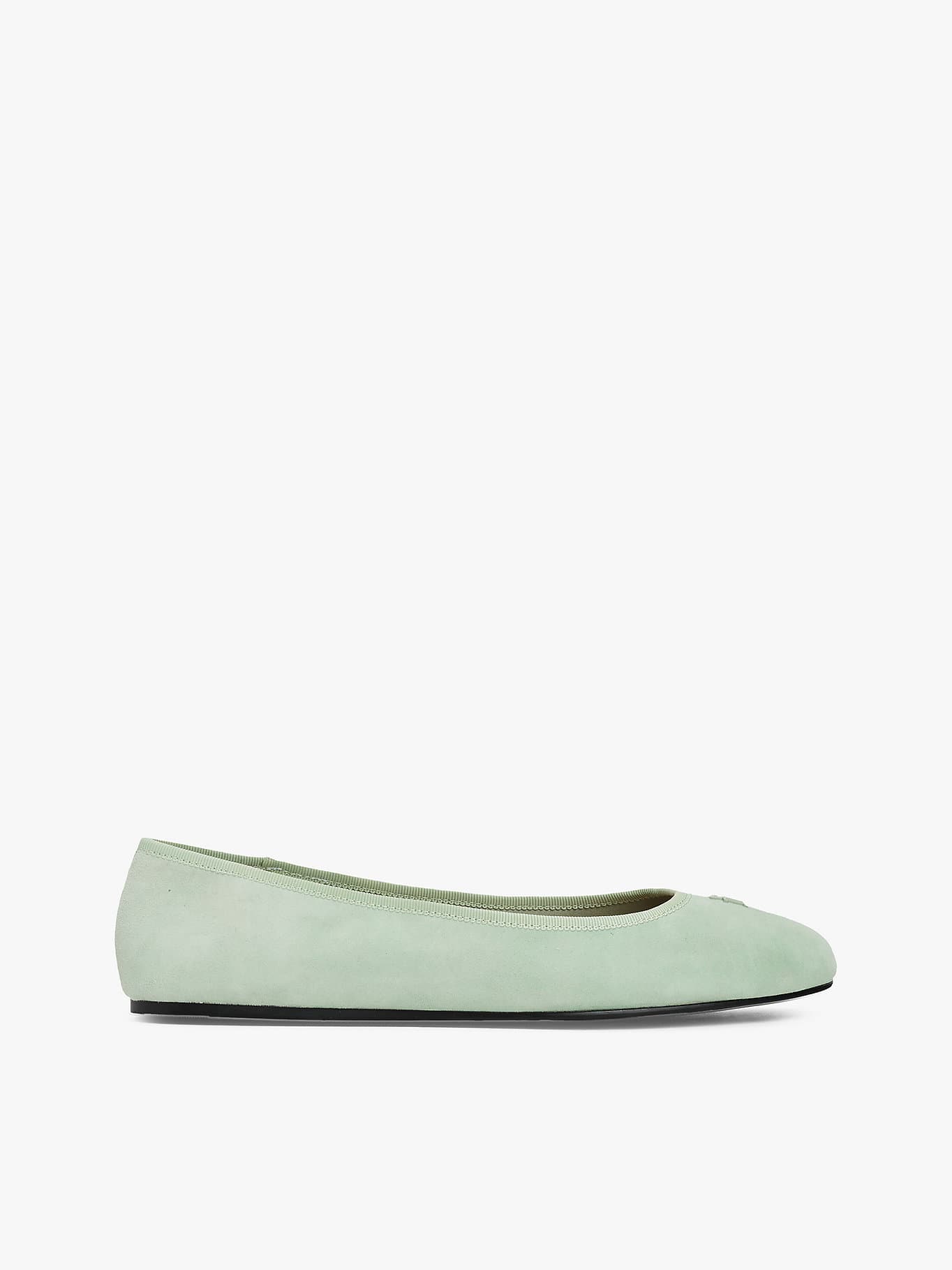 Ballerines en daim à monogramme TH