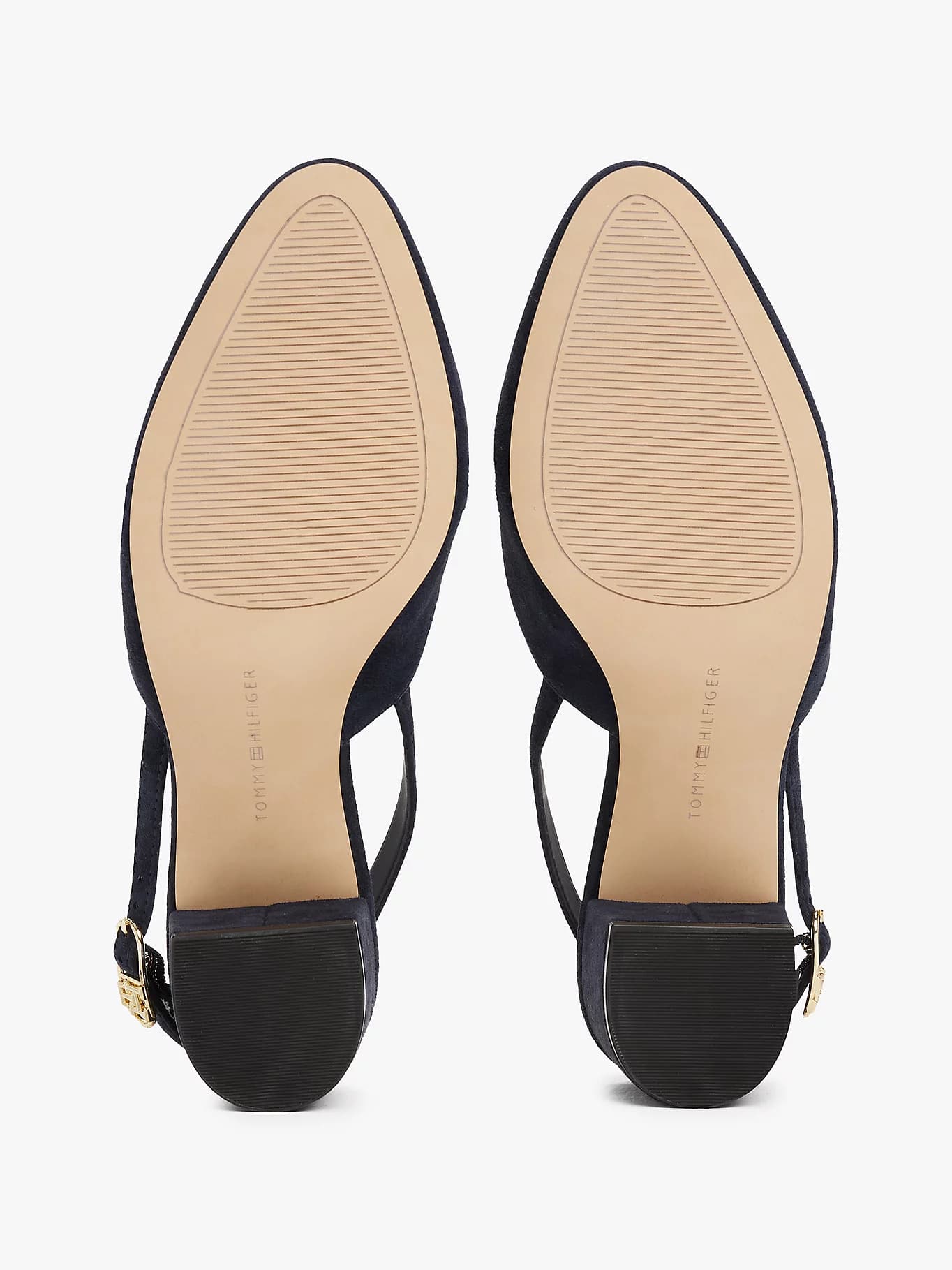Slingbacks en daim à talon carré