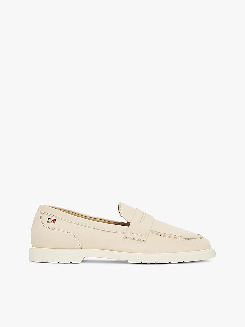 Mocassins en daim à drapeau en émail