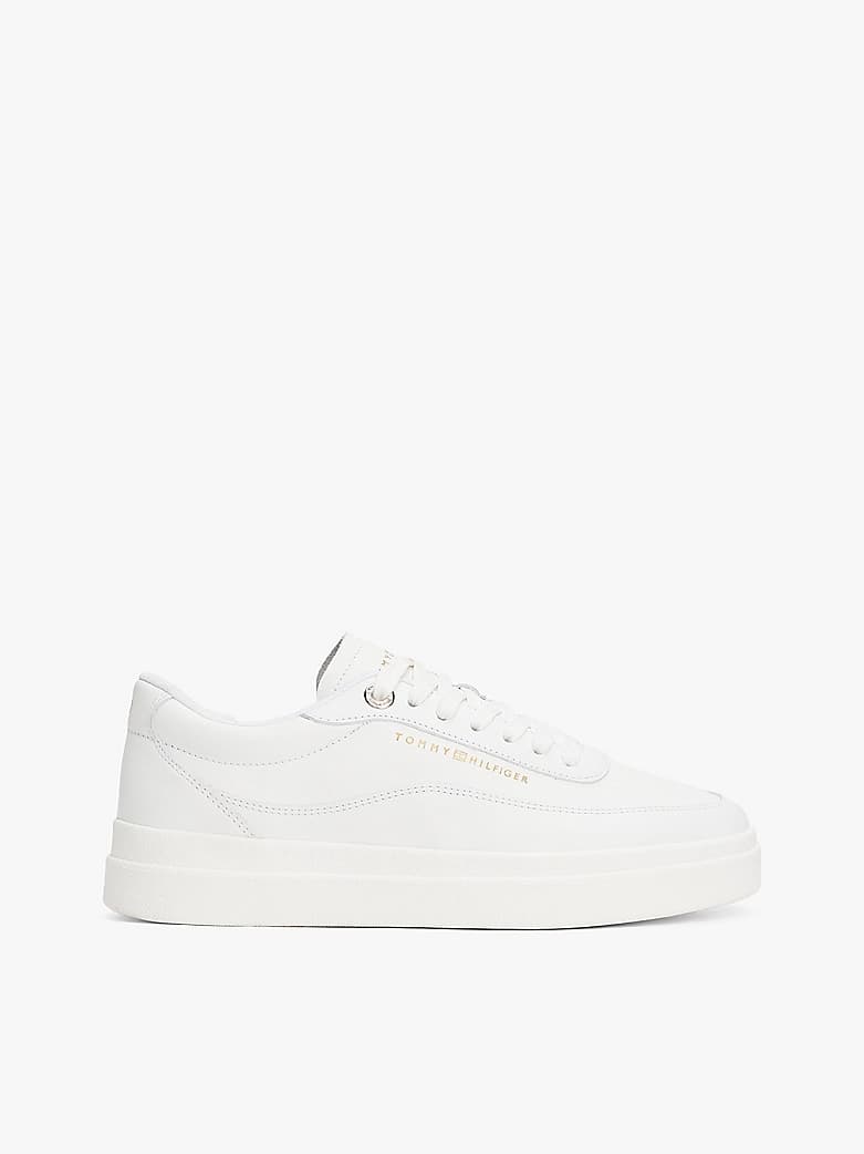 Baskets en cuir à plateforme