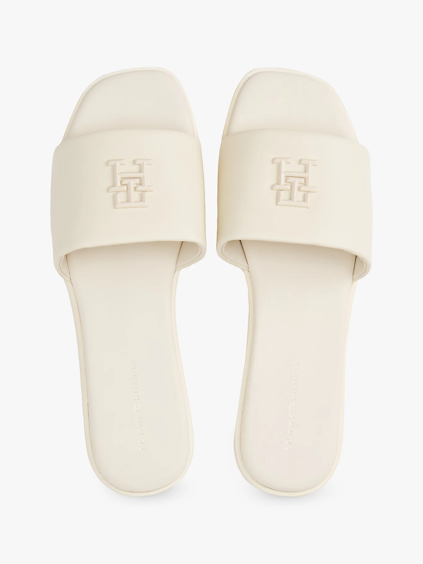 Mules en cuir à monogramme TH