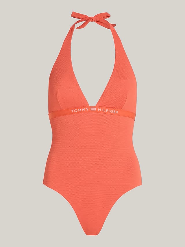 Maillot de bain 1 pièce dos nu à logo