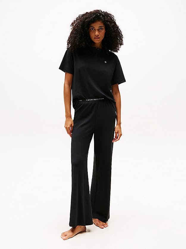 Pantalon de pyjama à ceinture à logo