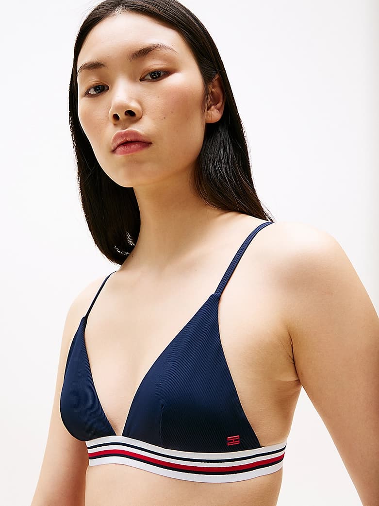 Haut de bikini triangle Global Stripe