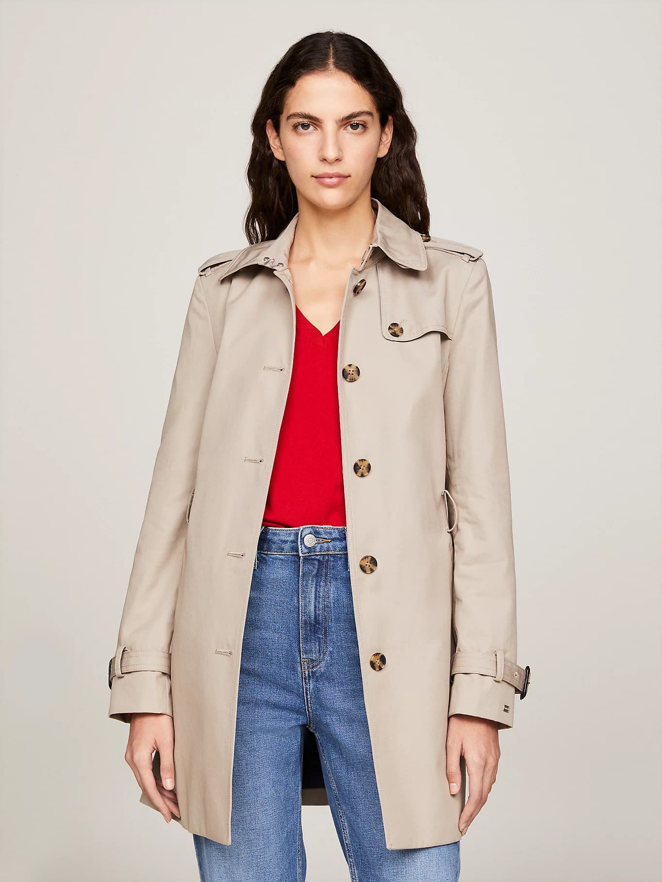 Trench-coat droit