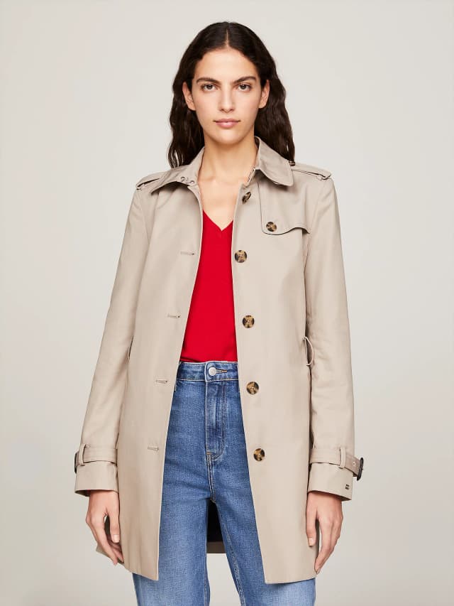 Trench-coat droit