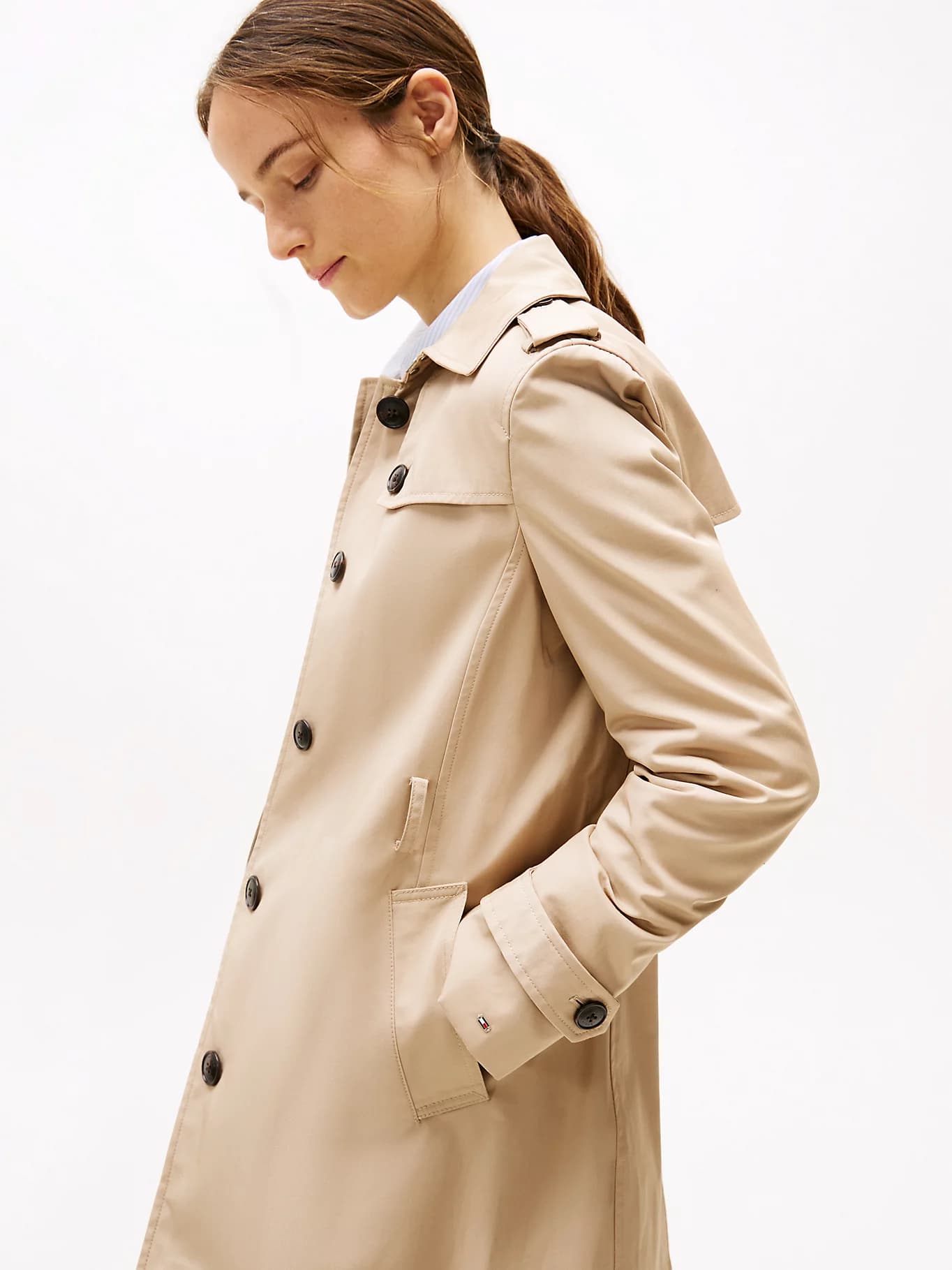 Trench-coat droit
