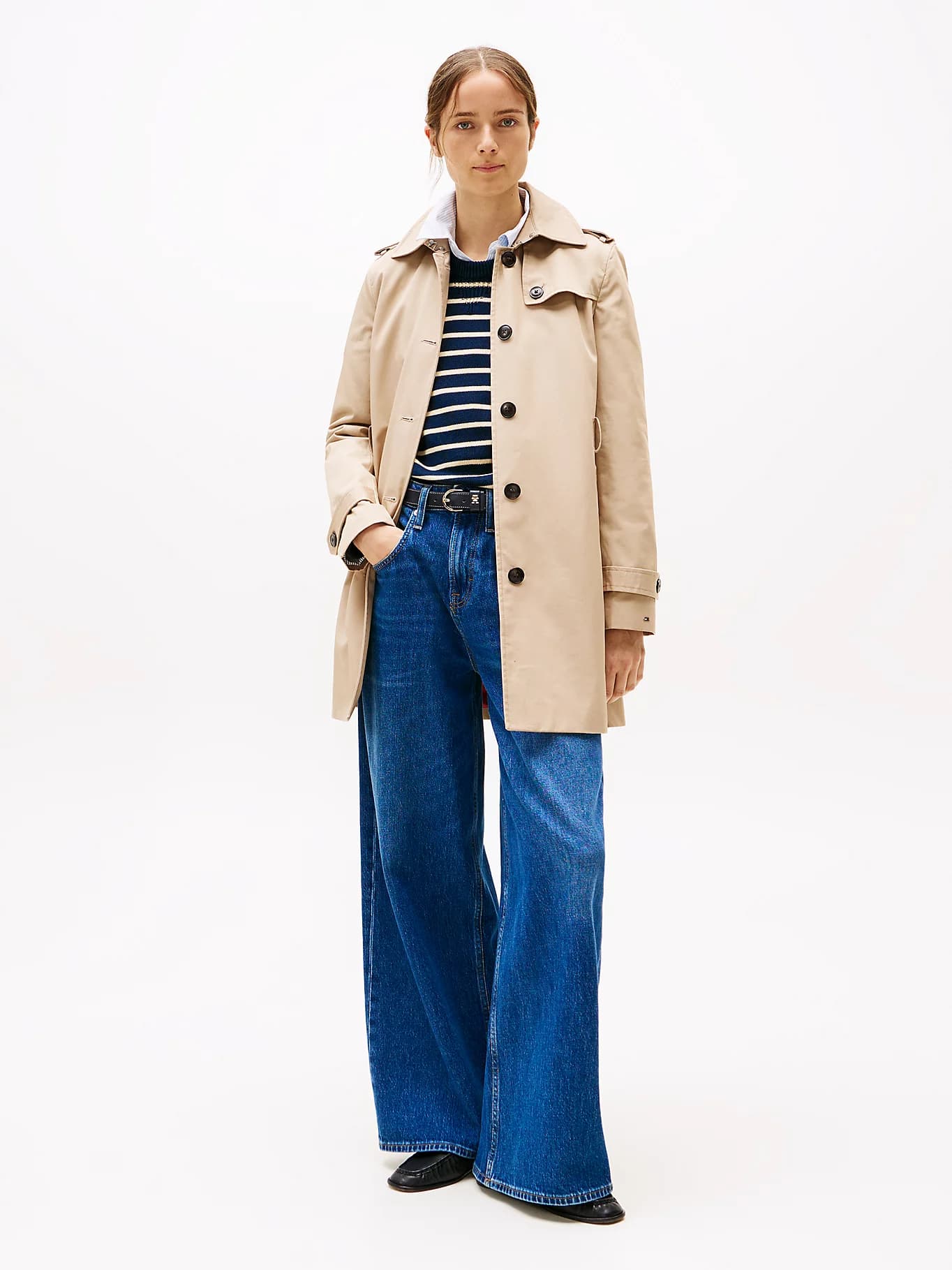 Trench-coat droit