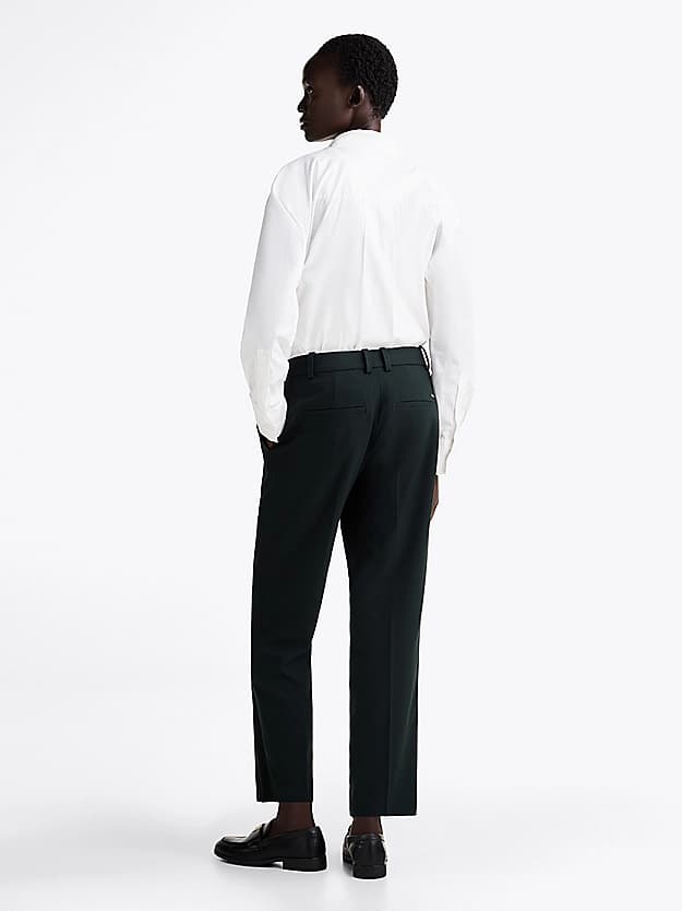 Knöchellange Slim Straight Leg Fit Hose