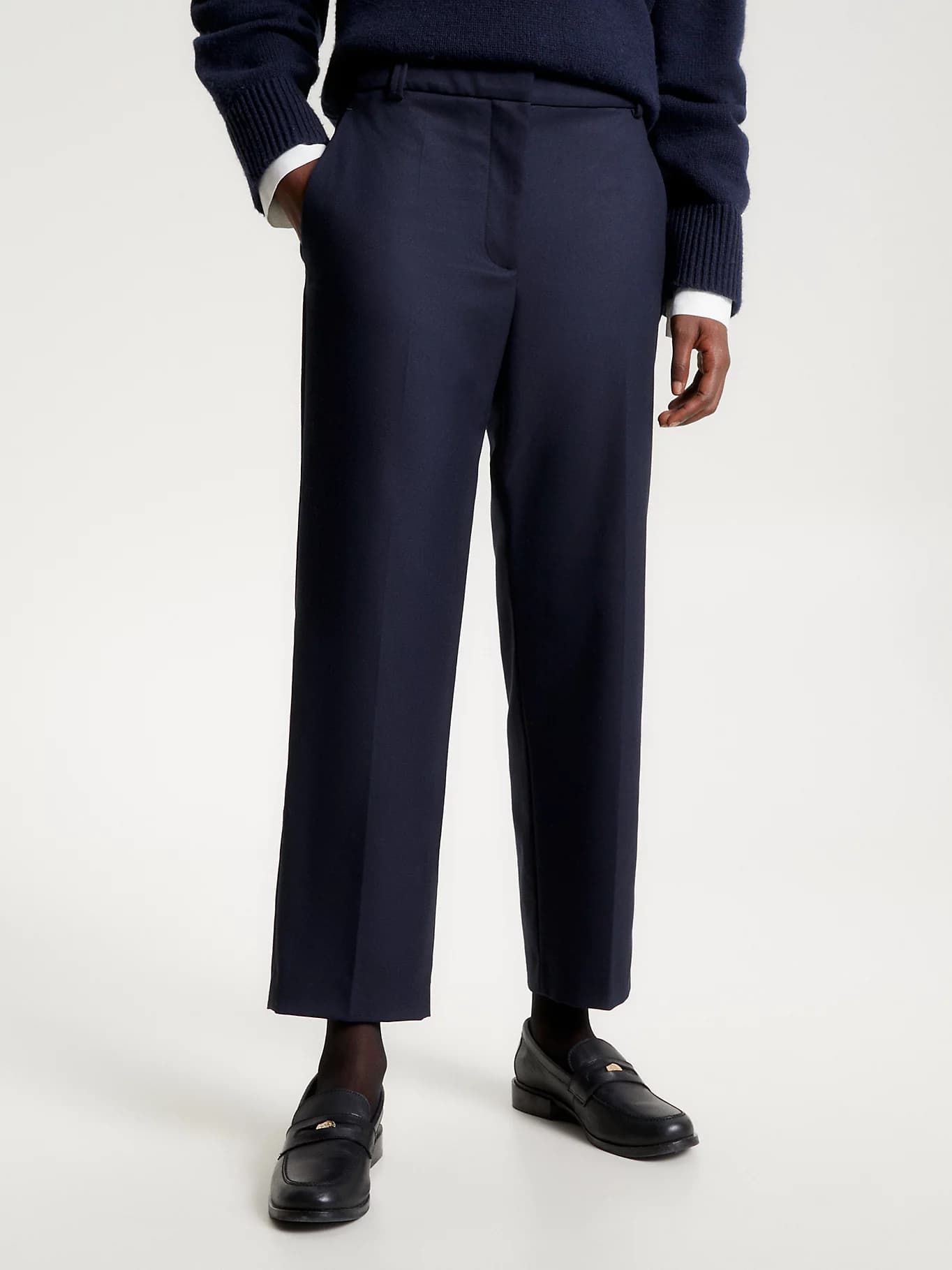 Pantalon slim droit longueur cheville