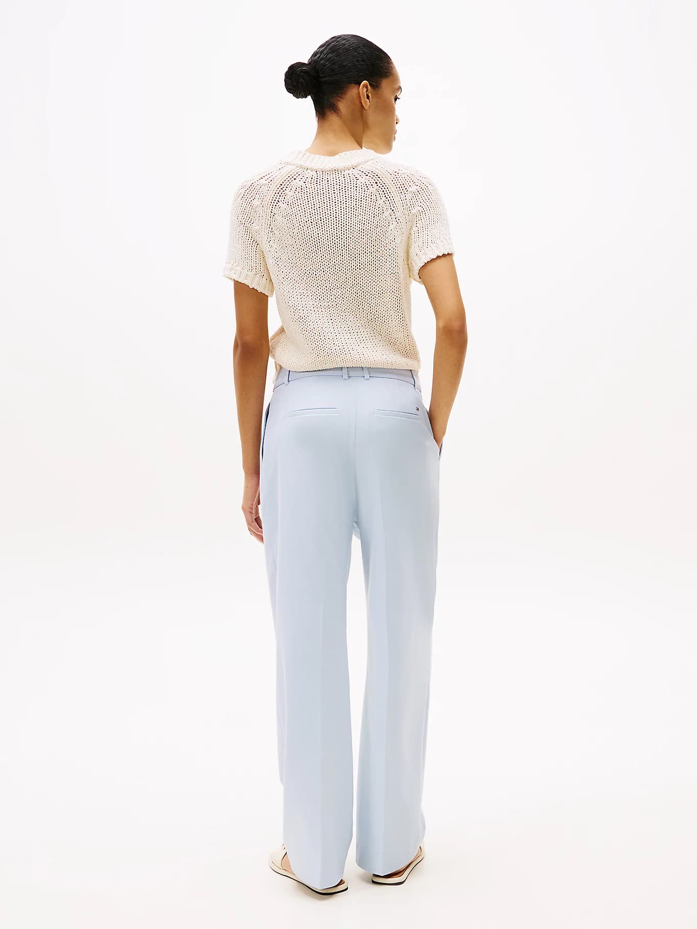 Pantalon droit décontracté longueur cheville