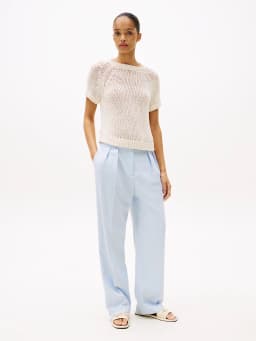 Pantalon droit décontracté longueur cheville