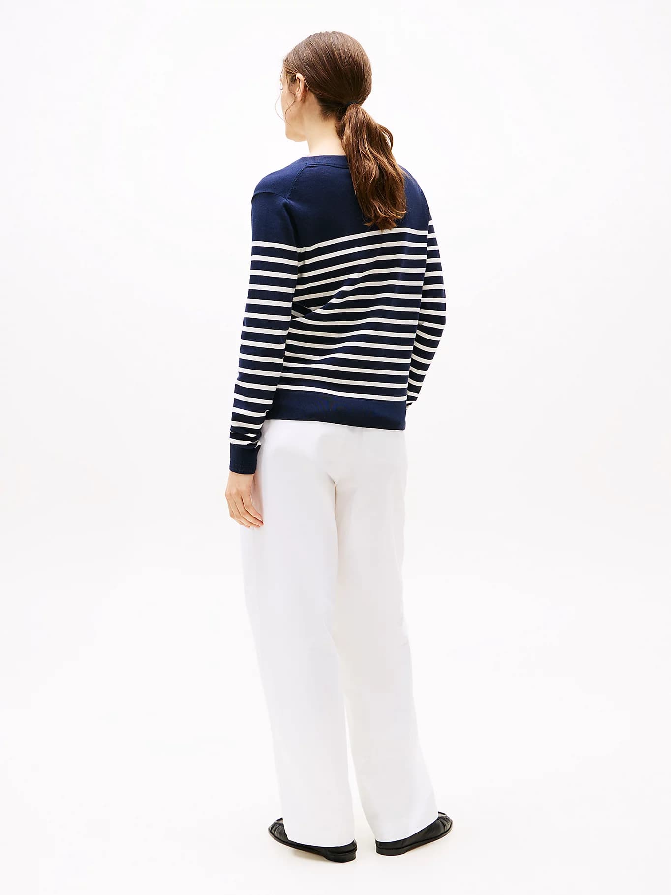 Pull en maille fine à col en V