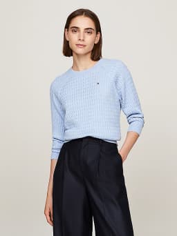 Pull décontracté en mini maille torsadée