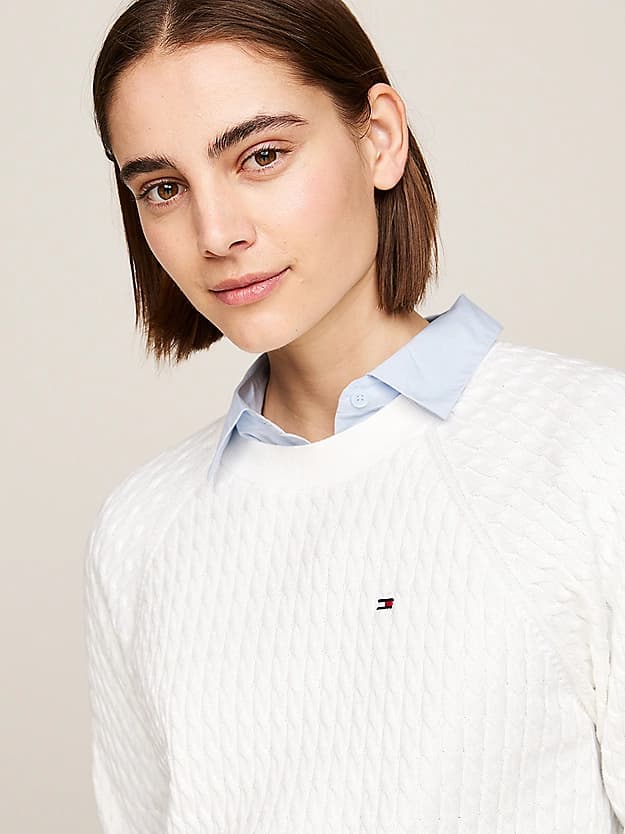 Pull décontracté en mini maille torsadée