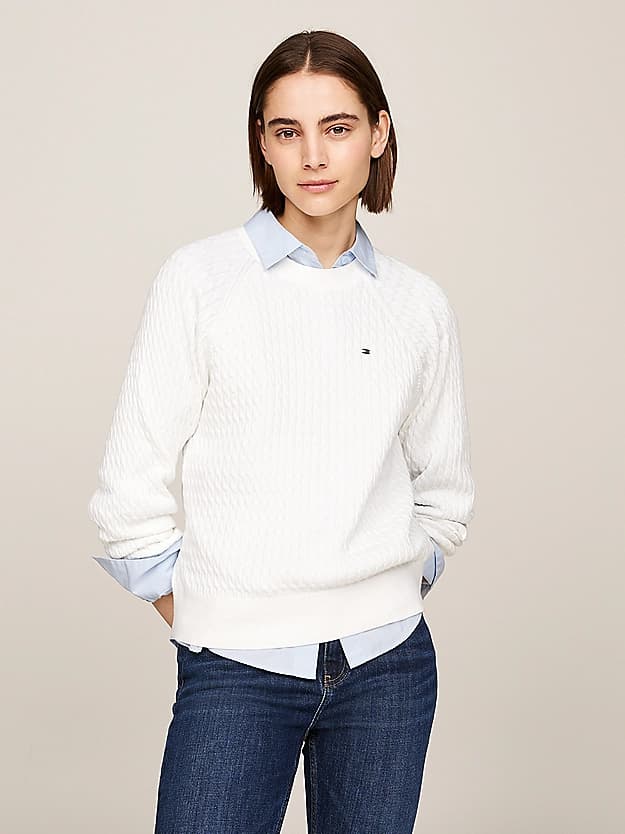 Pull décontracté en mini maille torsadée