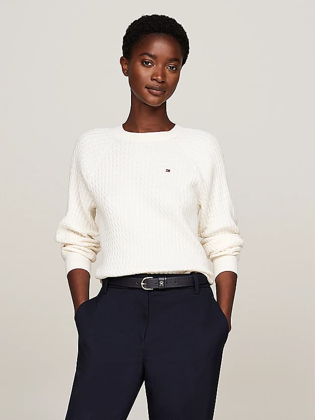 Pull décontracté en mini maille torsadée