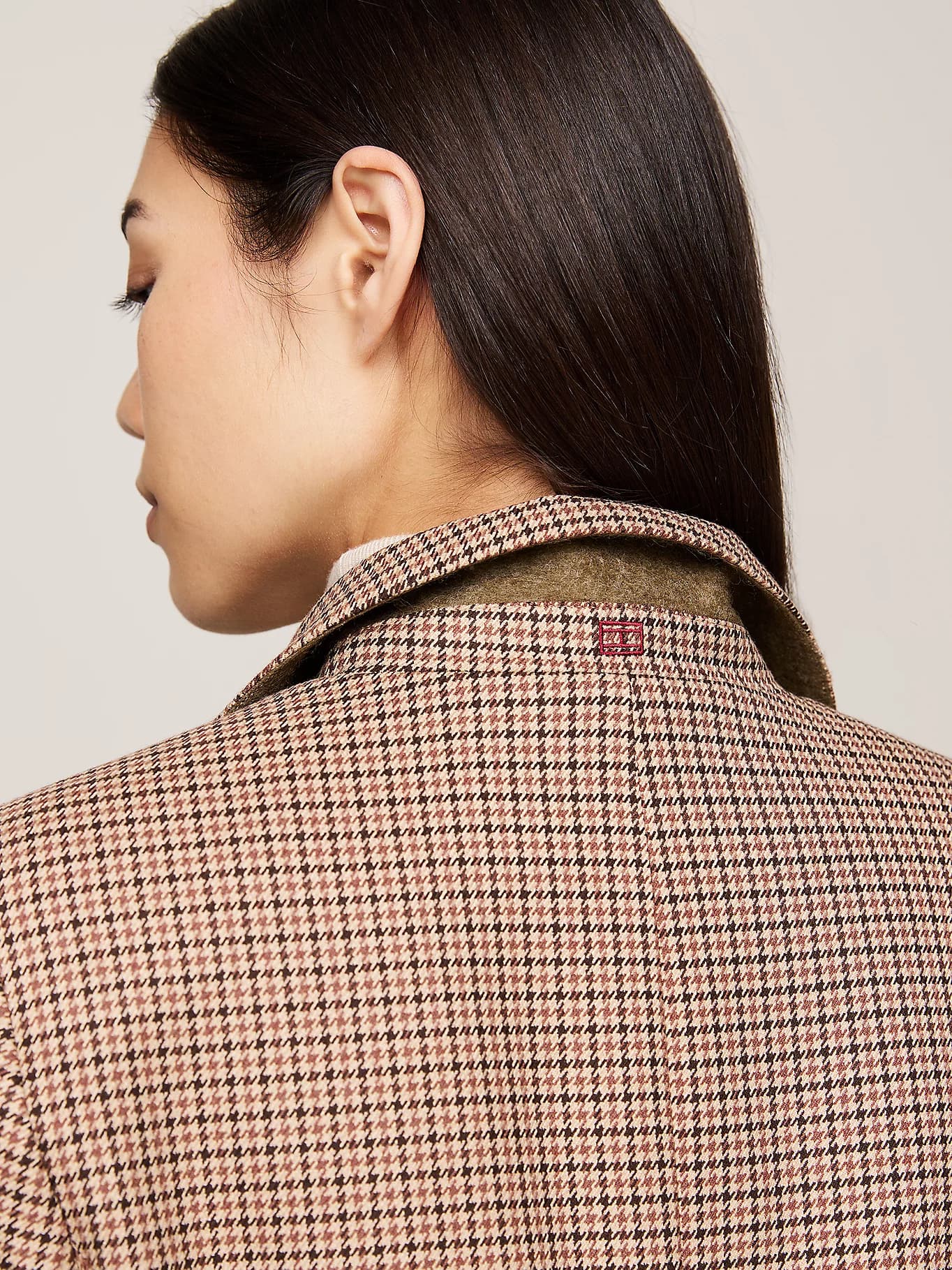 Blazer droit à carreaux