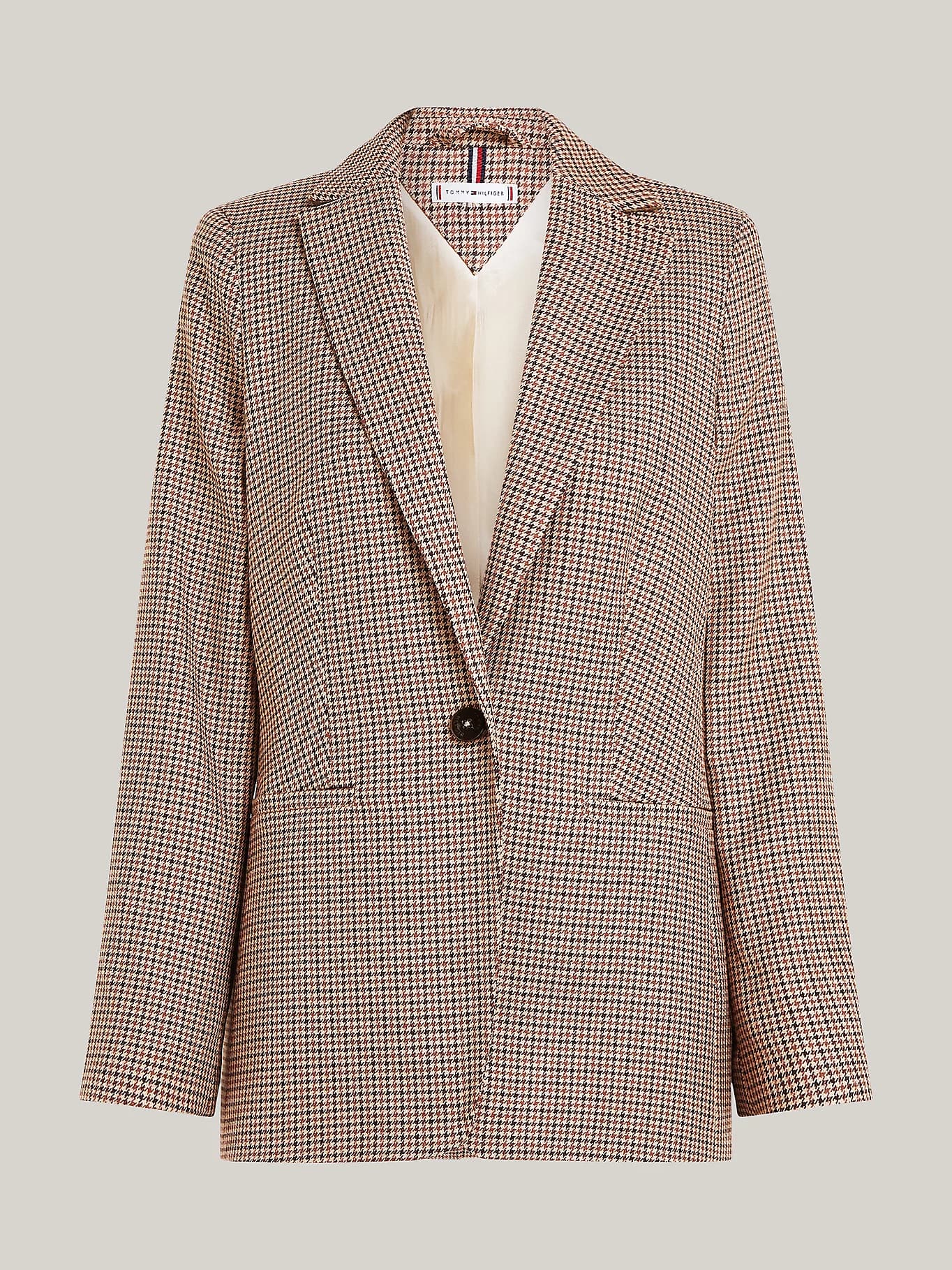 Blazer droit à carreaux