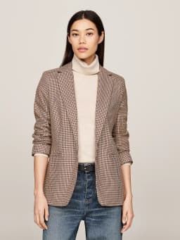 Blazer droit à carreaux