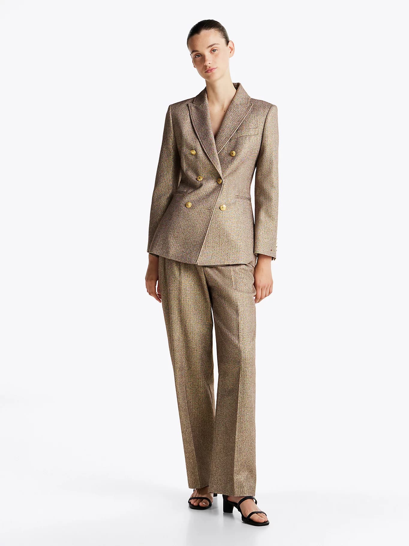 Blazer croisé ajusté TH x Festive métallisé