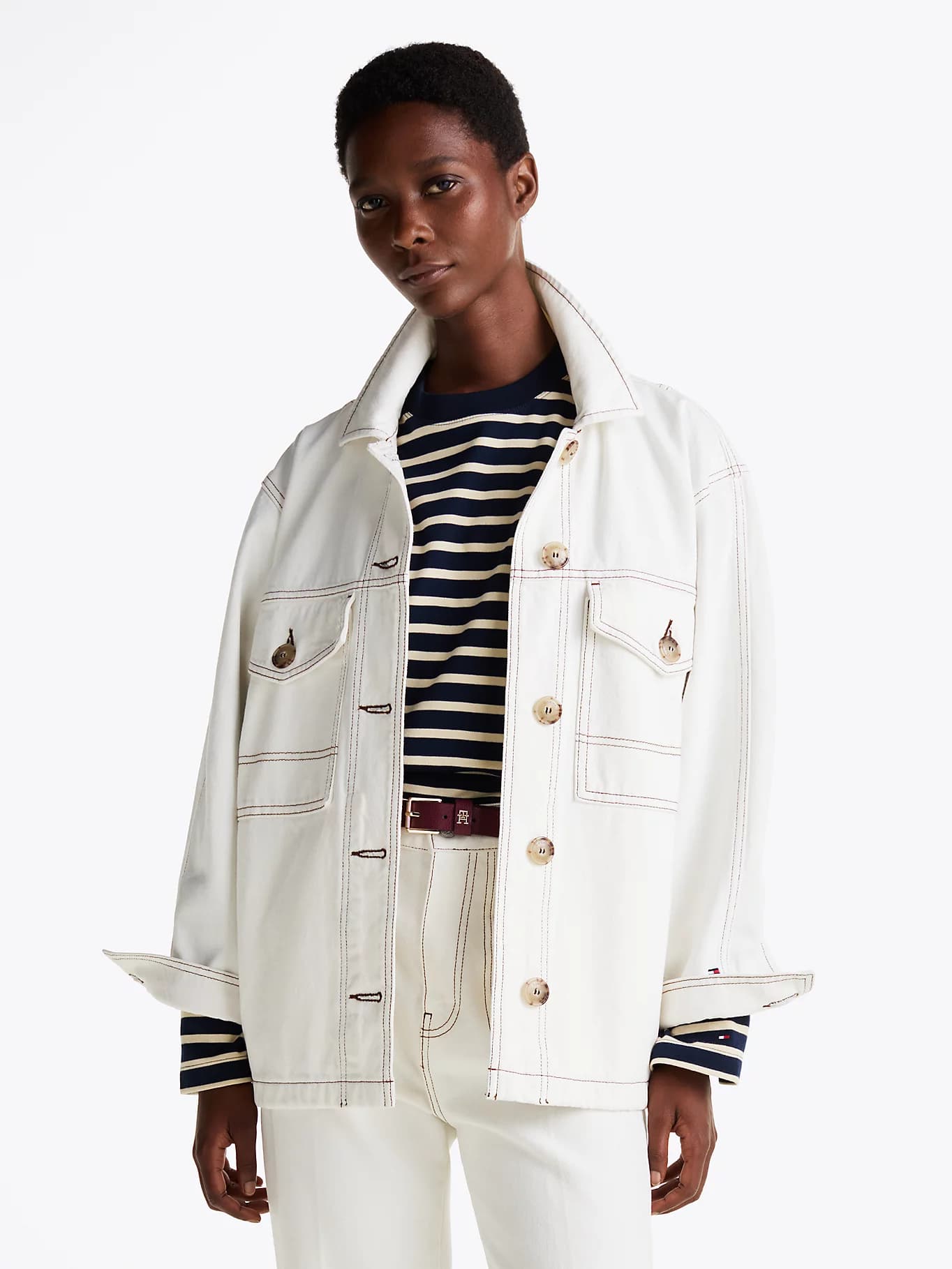 Veste utilitaire oversize en denim