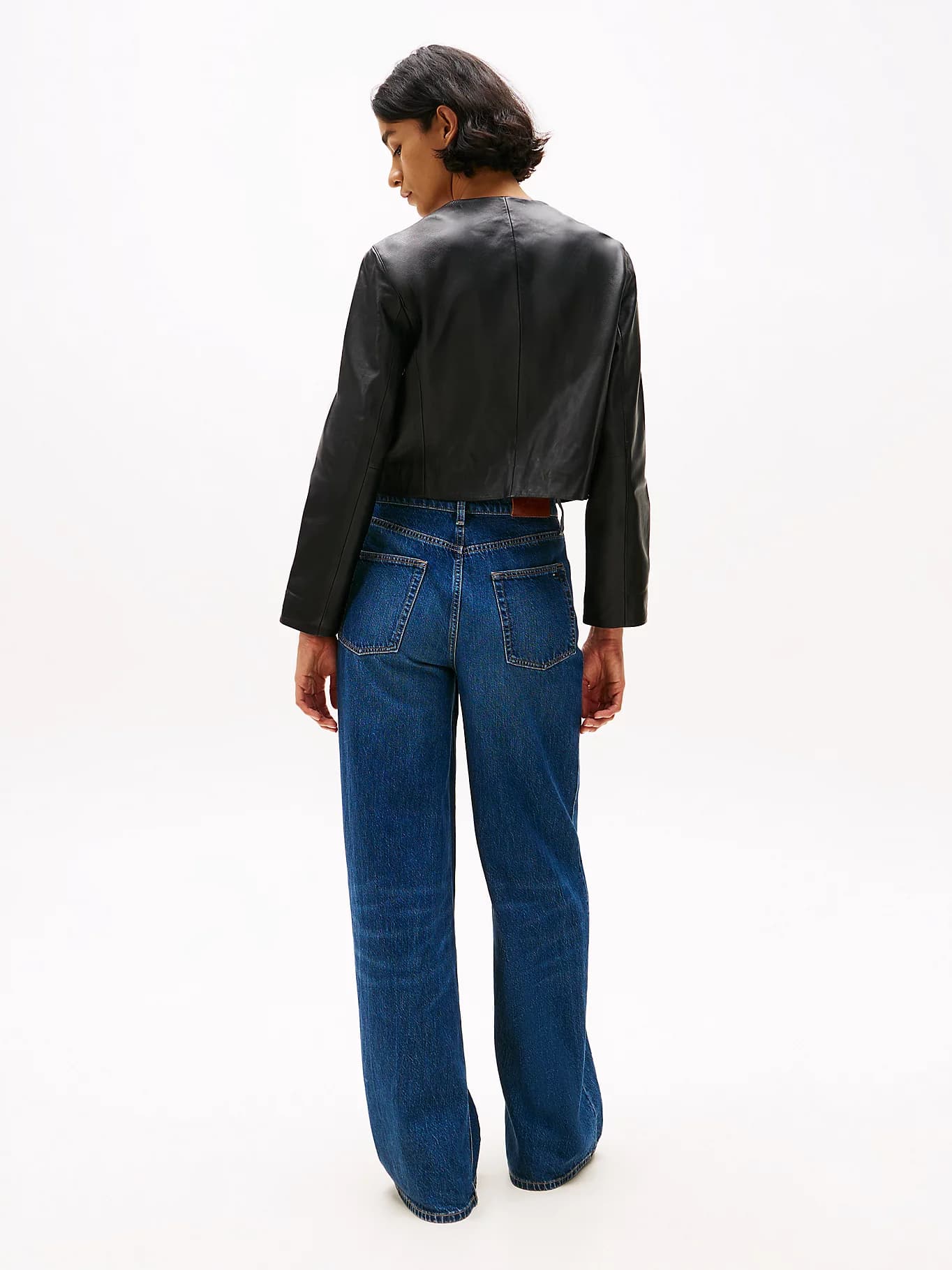 Veste courte en cuir